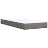 vidaXL Sommier &agrave; lattes de lit avec matelas Taupe 90x190 cm Tissu