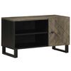 vidaXL Meuble TV noir 80x33x46 cm bois massif de manguier