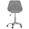vidaXL Chaise pivotante de salle &agrave; manger Gris et blanc Similicuir