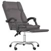 vidaXL Fauteuil de massage inclinable de bureau Gris Similicuir