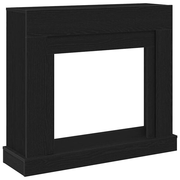 VidaXL Cadre de cheminée chêne noir 100x30x87,5 cm bois d'ingénierie