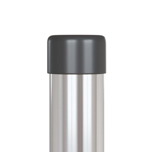 vidaXL Poteau de cl&ocirc;ture. 2 pcs Argent&eacute; 110 cm Acier peint par poudre