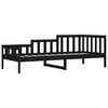 vidaXL Lit de jour sans matelas noir 90x190 cm bois de pin massif