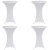 vidaXL Housses &eacute;lastiques de table &Oslash; 60 cm Blanc 4 pcs