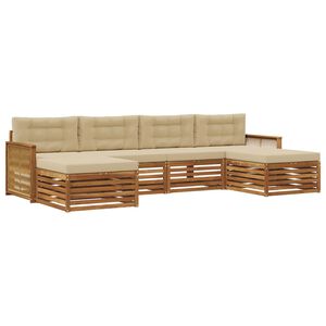 vidaXL Ensemble de canap&eacute;s d'ext&eacute;rieur 6 pc Bois d'Acacia Massif