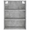 vidaXL Buffet haut Gris b&eacute;ton 69,5x34x180 cm Bois d'ing&eacute;nierie