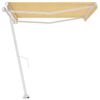 vidaXL Auvent manuel rétractable sur pied 400x300 cm Jaune et blanc