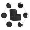 vidaXL Fauteuil inclinable noir brillant similicuir