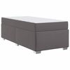 vidaXL Cadre de lit avec matelas Gris 80 x 200 cm tissu