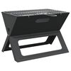 vidaXL Grill ext&eacute;rieur 46 x 31 x 31 cm Acier Noir