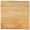 vidaXL Dessus de table 80x80x3,8 cm bord vivant bois massif manguier