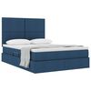 vidaXL Lit avec rangement et matelas Bleu 140 x 200 cm Polyester