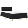 vidaXL Lit &agrave; ressort LED avec bandes LED Noir 120 x 200 cm tissu