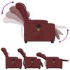 vidaXL Fauteuil inclinable de massage Rouge bordeaux Similicuir