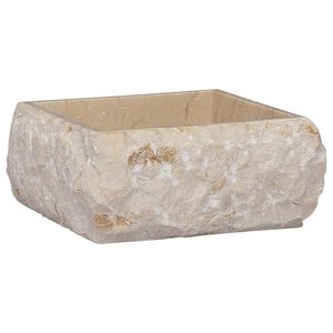 vidaXL Lavabo Cr&egrave;me 30x30x13 cm Marbre
