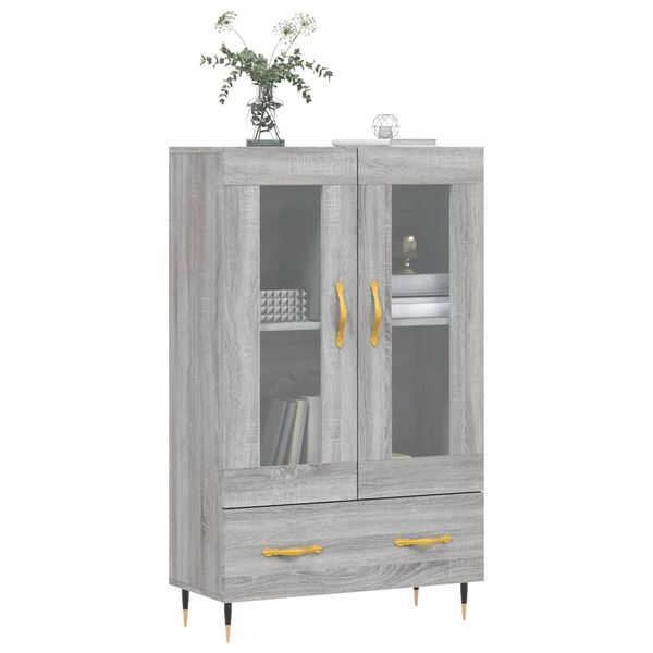 vidaXL Buffet haut sonoma gris 69,5x31x115 cm bois d'ing&eacute;nierie