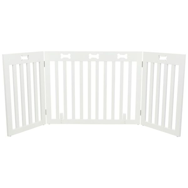 TRIXIE Barri&egrave;re pour chiens 3 parties MDF 82-124 cm Blanc