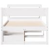 vidaXL Cadre de lit sans matelas blanc 75x190 cm bois de pin massif