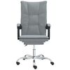 vidaXL Fauteuil inclinable de bureau Gris clair Tissu
