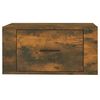 vidaXL Table de chevet murale Ch&ecirc;ne fum&eacute; 50x36x25 cm