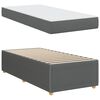 vidaXL Cadre de lit avec matelas Gris fonc&eacute; 100 x 200 cm tissu