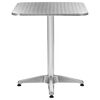 vidaXL Table de jardin Argent&eacute; 60x60x70 cm Aluminium