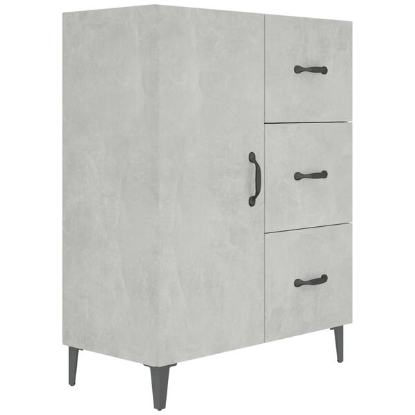 vidaXL Buffet gris béton 69,5x34x90 cm bois d'ingénierie