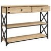 vidaXL Table console chêne sonoma 100x28x75 cm bois d'ingénierie