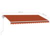 vidaXL Auvent automatique sur pied 400x300 cm Orange/marron