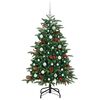 vidaXL Sapin de No&euml;l artificiel Vert 150 cm PVC, m&eacute;tal et plastique
