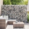 vidaXL Mur en gabion avec couvercles Acier galvanis&eacute; 300x30x200 cm