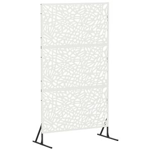 vidaXL &Eacute;cran de confidentialit&eacute; 100 x 50 x 180 cm Acier Blanc
