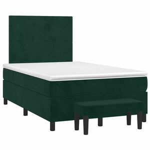 vidaXL Sommier &agrave; lattes de lit avec matelas vert fonc&eacute; 120x190 cm
