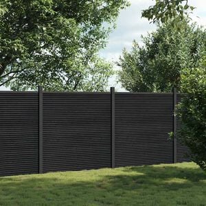 vidaXL Panneau de cl&ocirc;ture gris 353x186 cm WPC