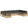 vidaXL Ensemble de canap&eacute;s d'ext&eacute;rieur 9 pc Blanc et anthracite