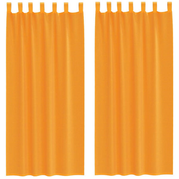 vidaXL Rideaux en voile avec boucles 2 pcs orange 140x245 cm