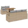 vidaXL Ensemble de canap&eacute; de jardin 6 pc beige et gris clair
