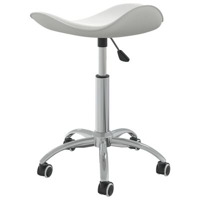 vidaXL Chaise pivotante de salle à manger Blanc Similicuir