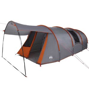 vidaXL Tente tunnel 4 personnes 4 personne Gris et orange
