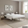 vidaXL Cadre de lit sans matelas gris m&eacute;tal 140x200 cm