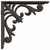 vidaXL Supports d'&eacute;tag&egrave;re murale 12 pc Marron antique 10 x 10 x 2.8 cm