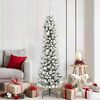 vidaXL Sapin de No&euml;l artificiel Blanc 180 cm PVC, m&eacute;tal et plastique