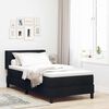 vidaXL Lit &agrave; ressorts avec matelas Noir 190 x 90 cm Polyester