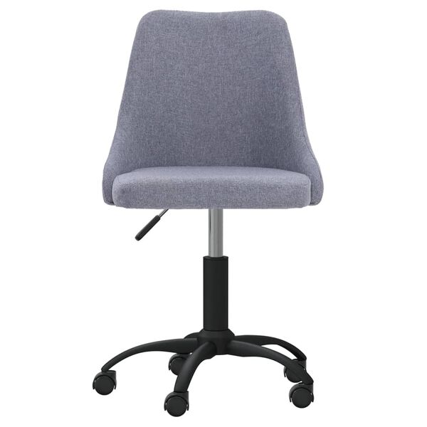 vidaXL Chaise pivotante de bureau Gris clair Tissu