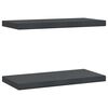 vidaXL &Eacute;tag&egrave;res murales 2 pcs 50x23,5 cm noir acier inoxydable