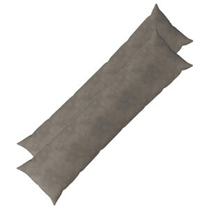 vidaXL Coussin avec oreiller HEERLEN 2 pi&egrave;ces Gris clair Velours