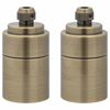 vidaXL Douilles de lampe 2 pcs bronze E27