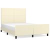 vidaXL Cadre de lit sans matelas cr&egrave;me 140x190 cm similicuir