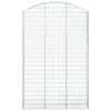 vidaXL Panier de gabions arqu&eacute; 150x30x220/240 cm Fer galvanis&eacute;
