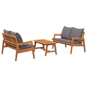 vidaXL Ensemble bistrot 3 pc Marron Bois d'Acacia Massif